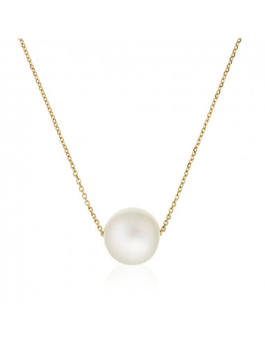 Collier "Single pearl" Or Jaune 375/1000