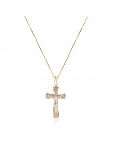 Pendentif Or Jaune 375/1000  "Croix de Jésus"