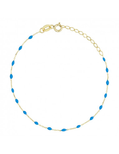 Bracelet Or Jaune 375/1000 " Amada Turquoise"