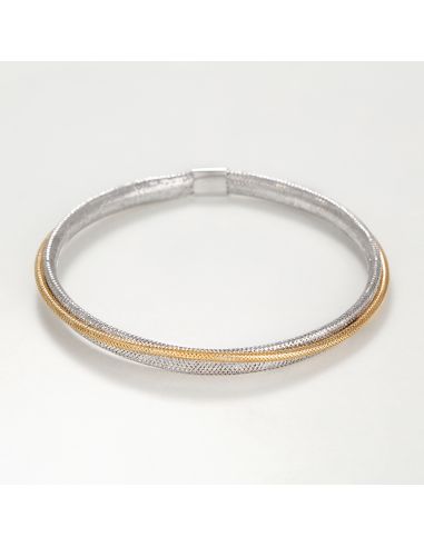 Bracelet Or Bicolore 375/1000"Matera"