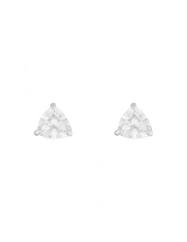Boucle d'oreilles " Pour toujours" Or Blanc 375/1000 et Zirconium