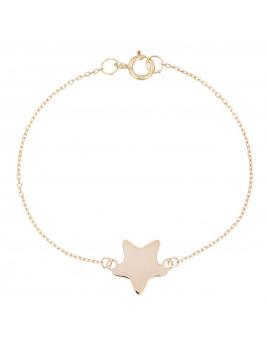 Bracelet enfant "Petite étoile dorée"Or Jaune 375/1000
