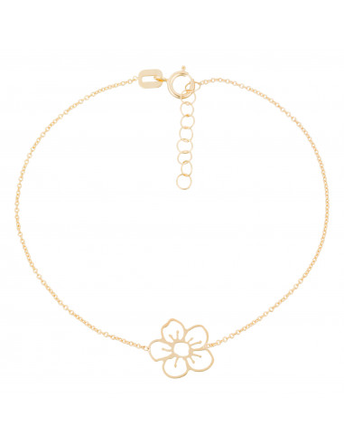 Bracelet "Fleur dorée" Or Jaune 375/1000